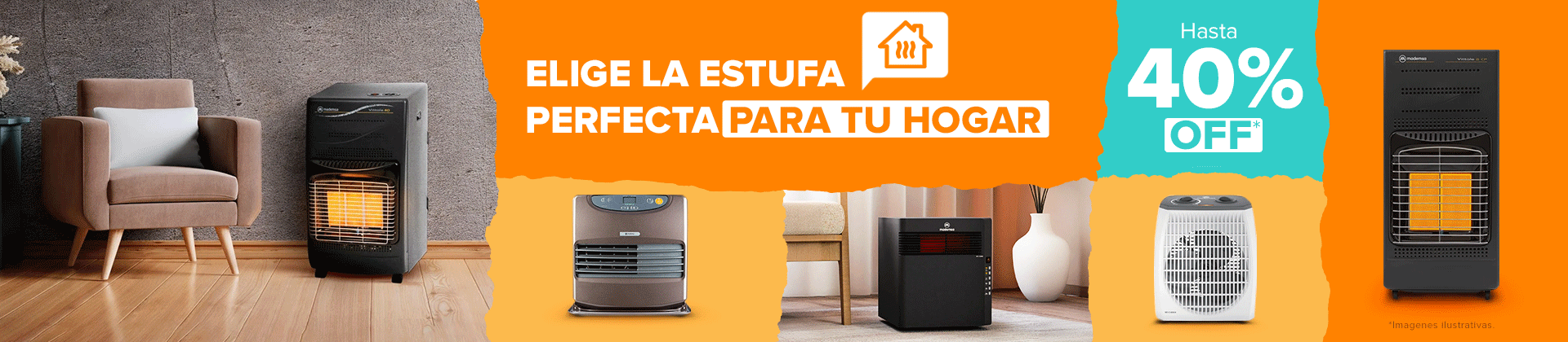 Elige la estufa perfecta pa tu hogar en MADEMSA