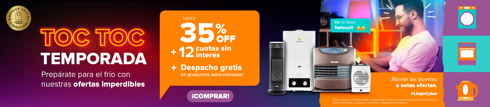 TOC TOC Temporada en Mademsa - Hasta 35%Off  + 12 cuotas sin interés con mercadopago