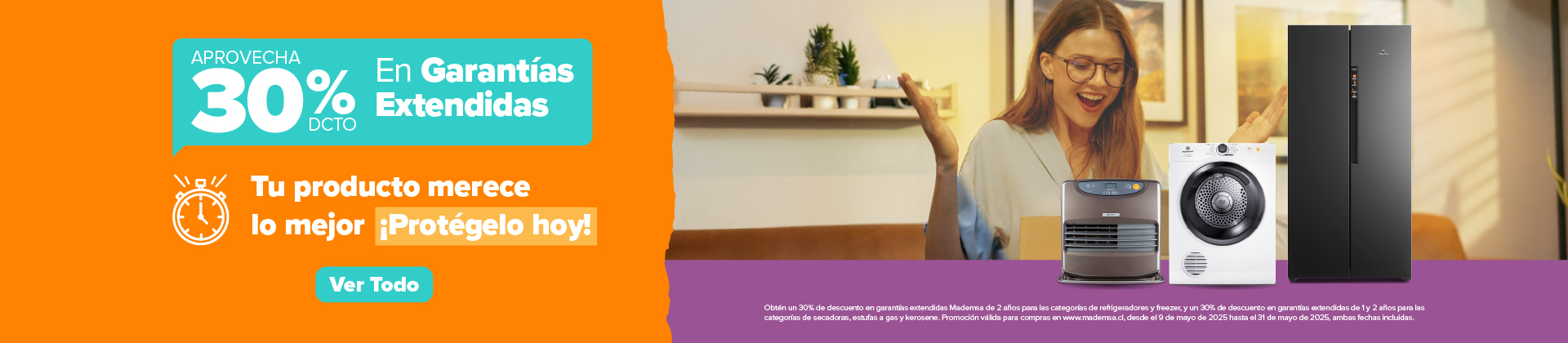 Compra con Garantia exrtendida - Adquiere en caja y protege por más tiempo tus electrodomésticos