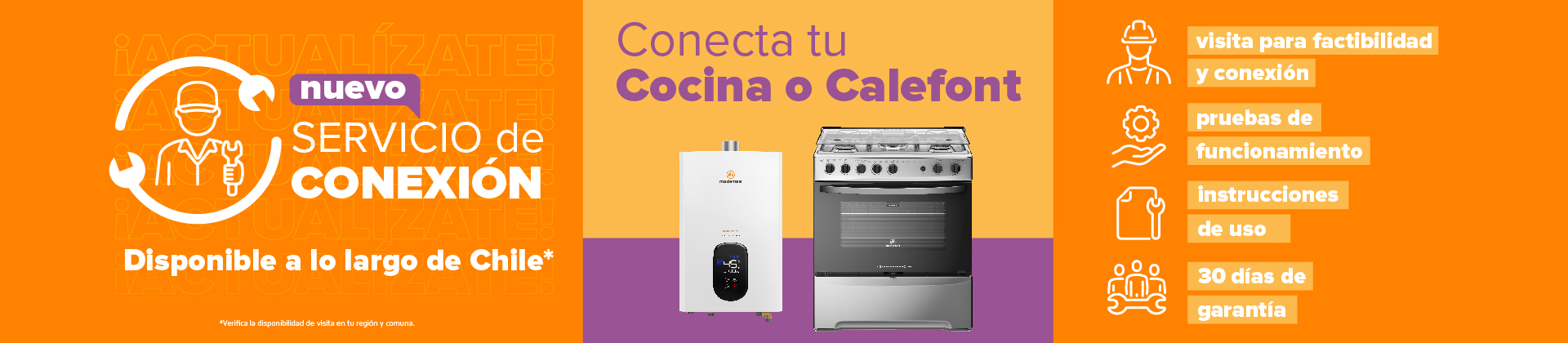 Nuevo Servicio de Conexión Mademsa - Conecta tu cocina o calefont