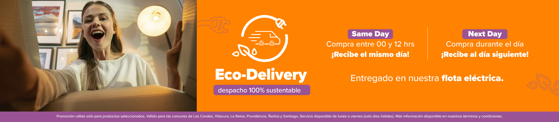 Eco Delivery Mademsa - Despacho 100% Sustentable - Same Day Next Day